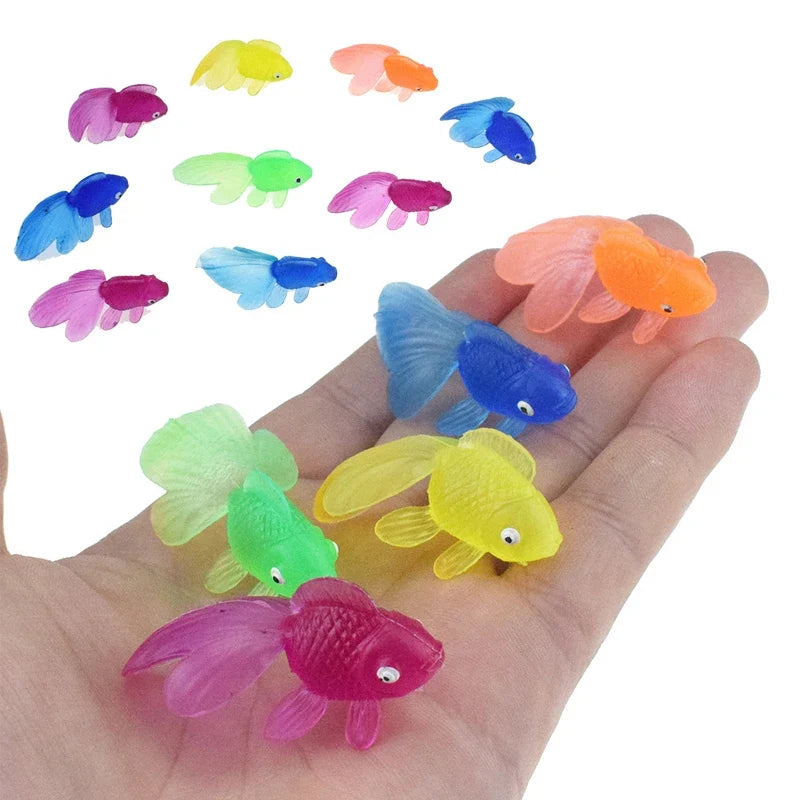 Colorful Simulation Goldfish Model Toy Set | Realistic Plastic Goldfish Decor