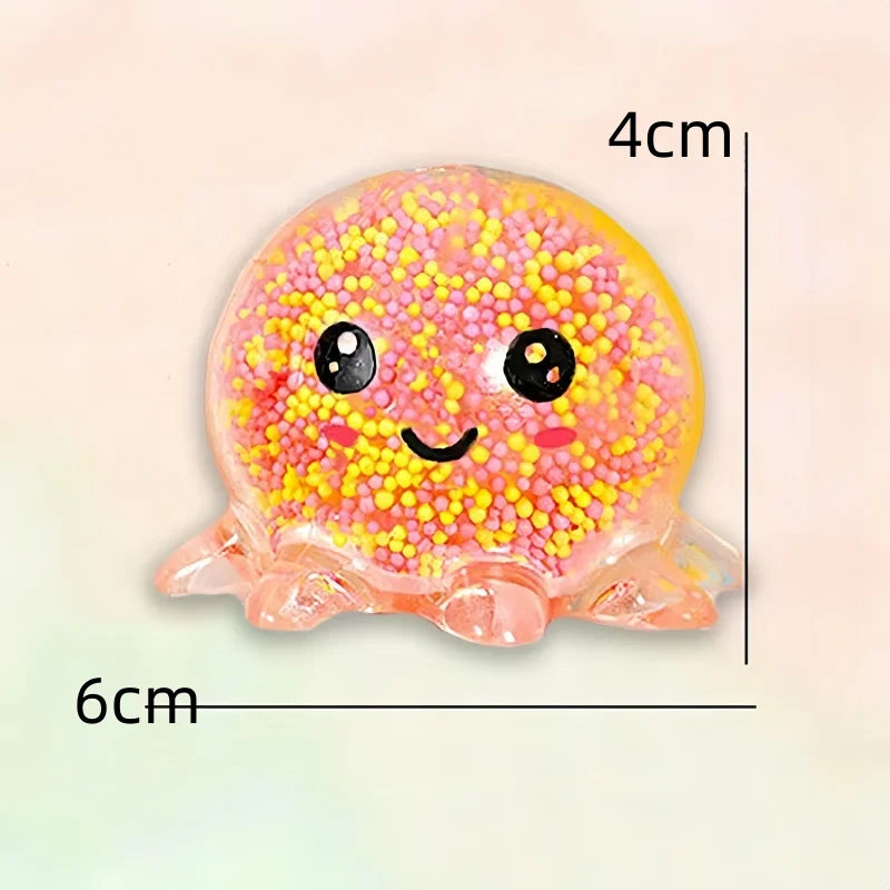 Glowing Squid Stress Toy | Glow in the Dark Squeeze Ball for Kids and Adults