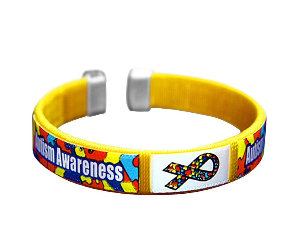 10 Pack Autism Awareness Bangle Bracelets