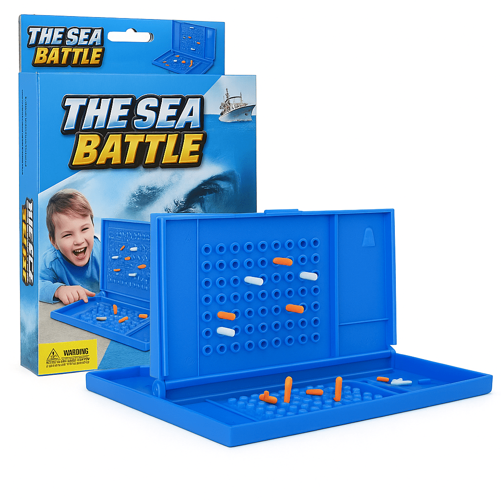 Classic Sea Battle Board Game | Strategic Two-Player Naval Battle Toy