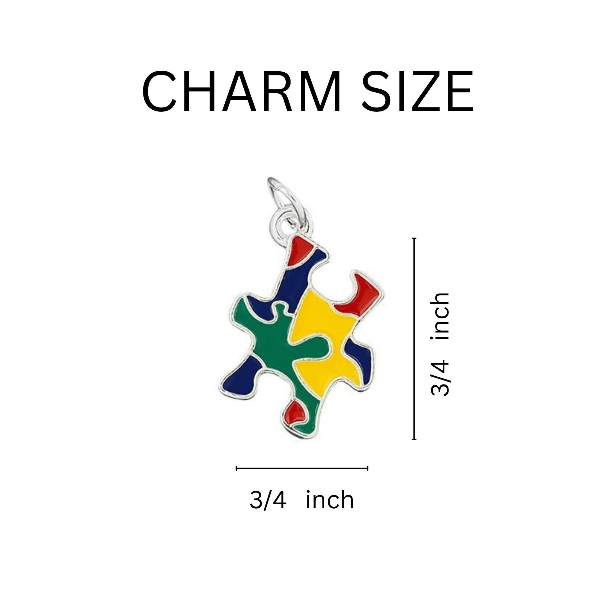 Colored Puzzle Piece Autism Retractable Bracelets