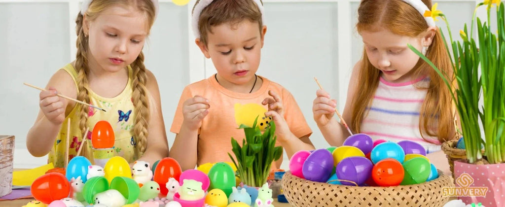 Mochi Squishy Toy Filled Easter Eggs | Mystery Animal Stress Relief Toys for Kids and Adults
