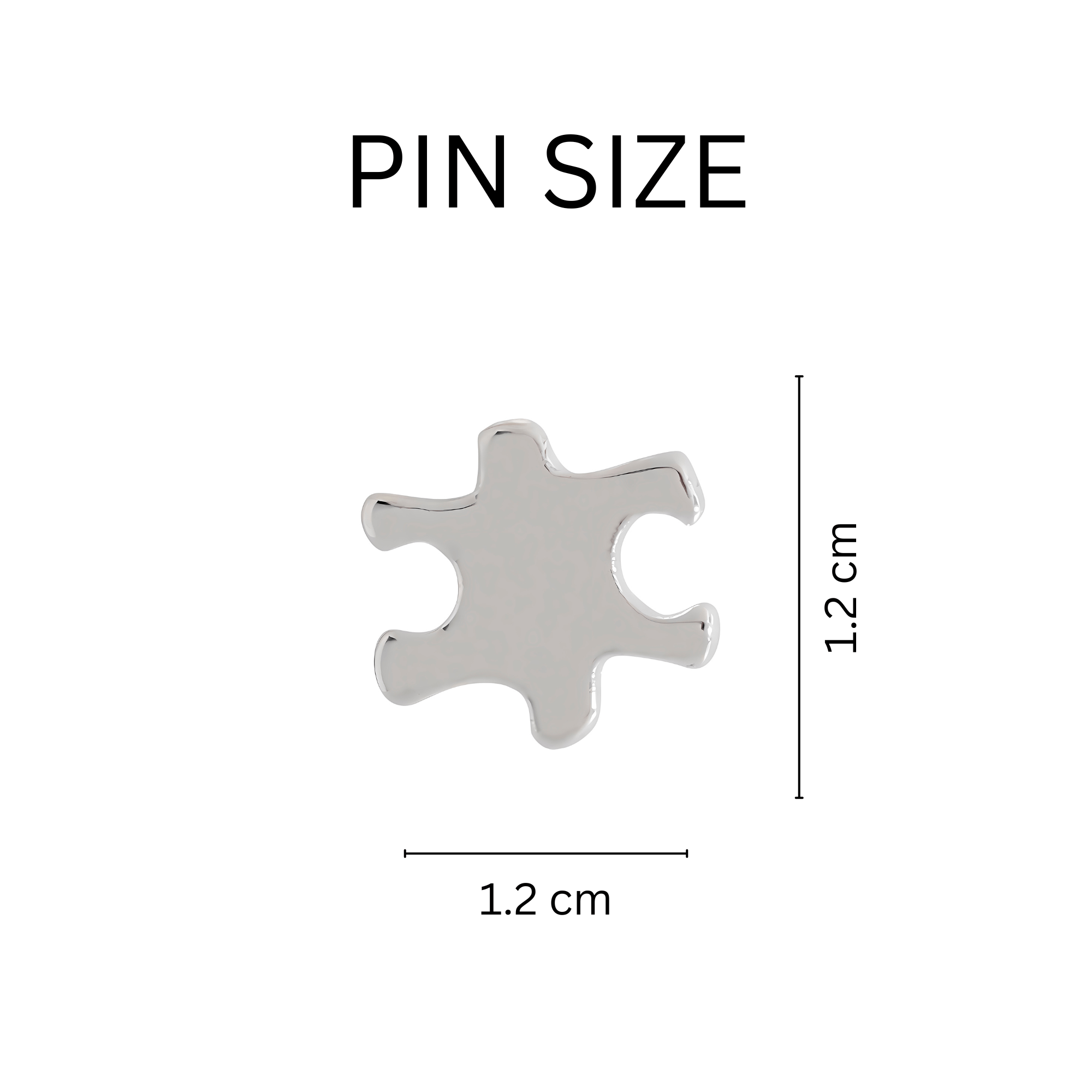 10 Pack Small Silver Autism Awareness Puzzle Lapel Pins
