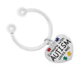 Someone Loves Me Autism Awareness Horseshoe Key Chains