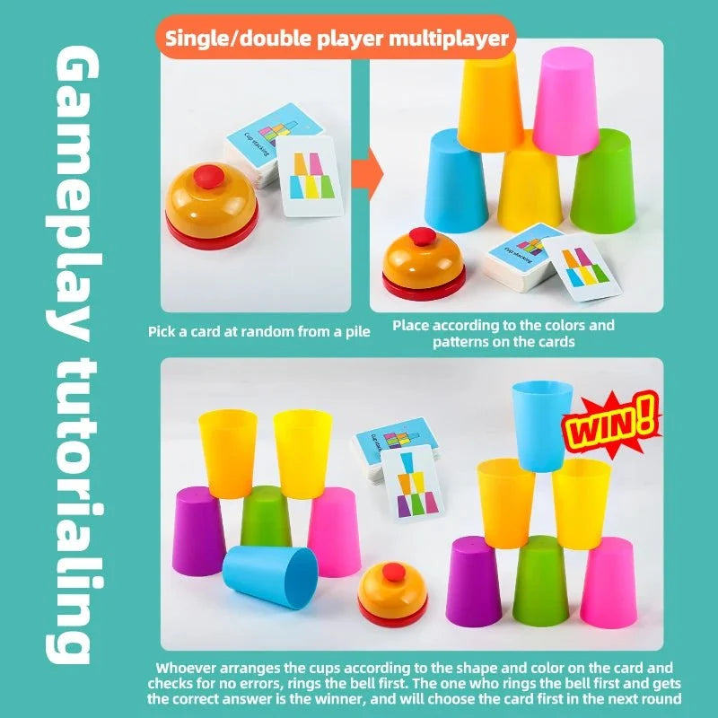 Two-Player Cup Stacking Game | Interactive Speed Challenge Toy